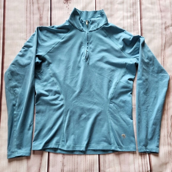 Mountain Hardwear Tops - Mountain Hardware "Butter Zippity 1/4 Zip Pullover" Long Sleeve Blue, Women's S
